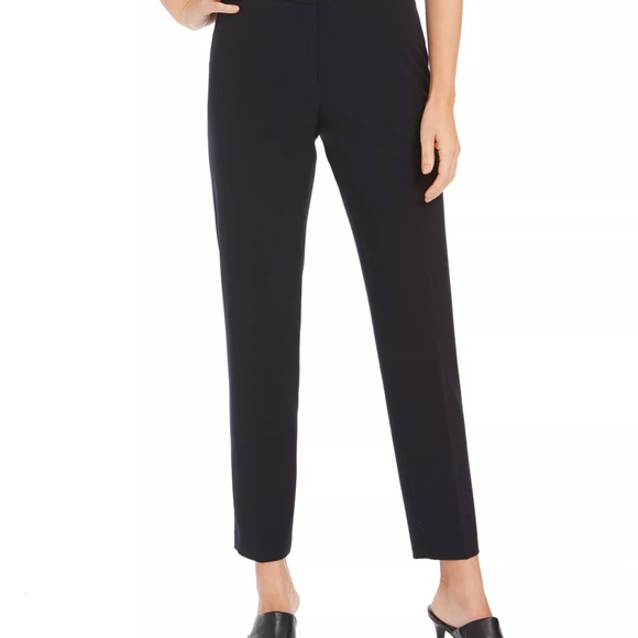 Calvin‎ Klein Highline Ankle Length Navy Blue Linen Blend Size 14 Pants N… - Picture 1 of 10